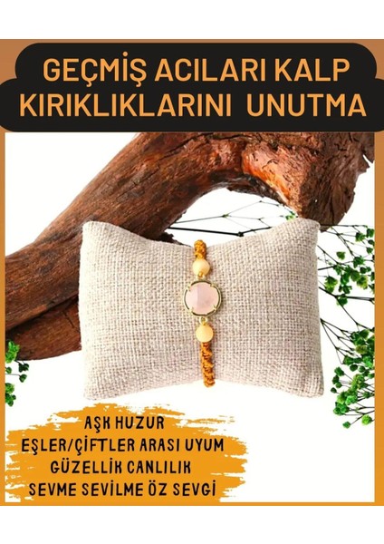 Bileklik Pembe Gül Kuvars/kalsit Aşk Sevgi Huzur Canlılık Güzellik