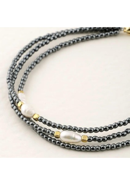 Inci/hematit Altın Kaplamalı Bileklik Zarif Zerafet Güzellik Anksiyete Huzursuz Bacak Sendromu modelleri