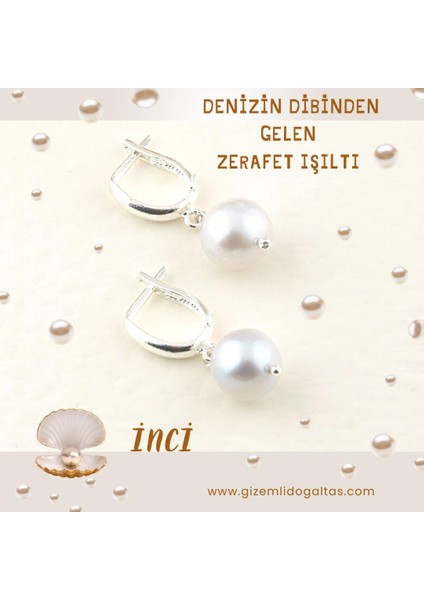 Inci Küpe (Gümüş) Güzellik Zerafet Aşk Sevgi Mutlu Yuva