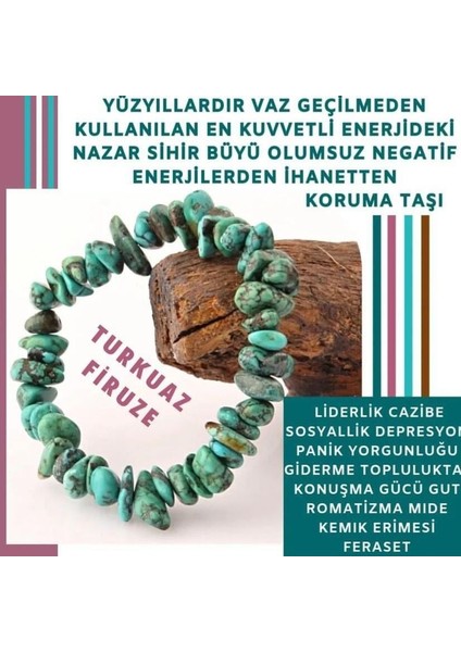 Natural Kesim Turkuaz-Firuze Gizemli Doğaltaş Bileklik Nazar Kem Göz Sosyallik fiyatları