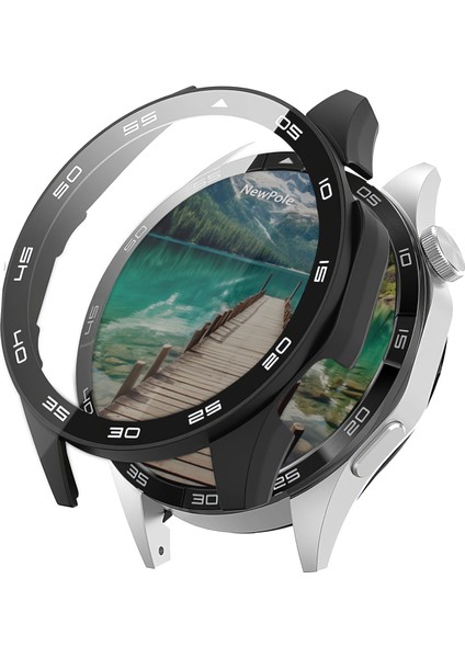 Huawei Watch Gt4 46MM İçin Ekran Koruyucu Kırılmaz Cam ve Tam Kaplayan Kasa Koruyucu Kılıf