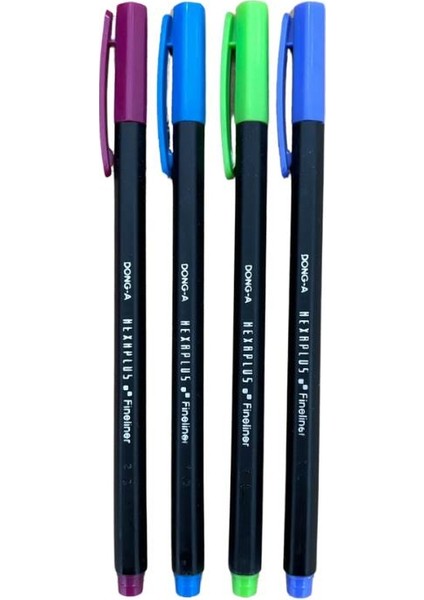 Dong A 3 Renk Hexaplus Fineliner Fiber Uçlu Kalem Seti 3