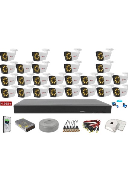 25'li 5mp Sony LENSLİ+H265 Kayıt Cihazı Full Paket