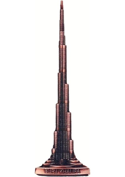 Vintage Metal Burj Khalifa Biblo Bakır 22 cm Burç Halife
