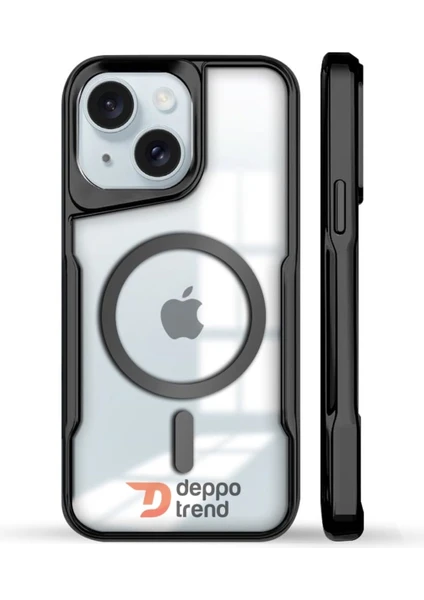 Deppo Trend iPhone 15 Plus Uyumlu Kılıf Mat Renkli Magsafe Kamera Çıkıntılı Slim Koruyucu Ince Silikon Kapak