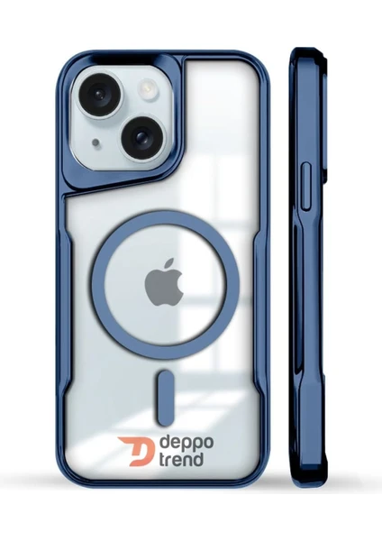 Deppo Trend iPhone 14/13 Uyumlu Kılıf Mat Renkli Magsafe Kamera Çıkıntılı Slim Koruyucu Ince Silikon Kapak