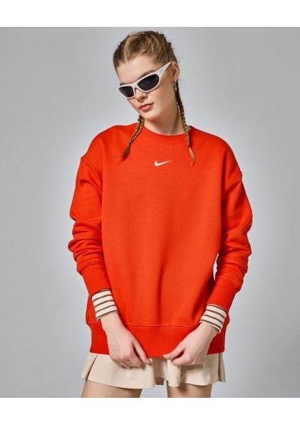 Sportswear Phoenix Fleece Oversized Turuncu Crew DQ5733-633