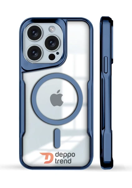 Deppo Trend iPhone 15 Pro Max Uyumlu Kılıf Mat Renkli Magsafe Kamera Çıkıntılı Slim Koruyucu Ince Silikon Kapak