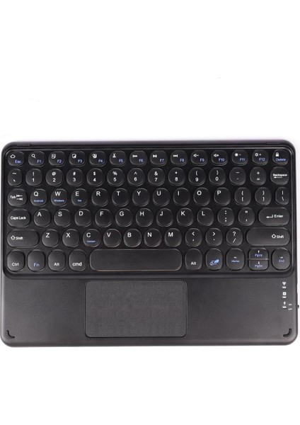 Vorcom S7 7" Uyumlu Kablosuz Bluetooth Şarjlı Touchpad'li Q Klavye - Siyah