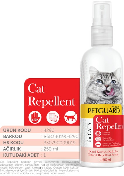 Petguard Cat Repellent (Kedi Uzaklaştırıcı) 250 ml