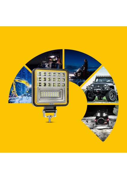 Off Road 12-24 Volt Kare Sis Farı Drl 4 Inç 126 W Oto Çalışma Lambası indirimleri