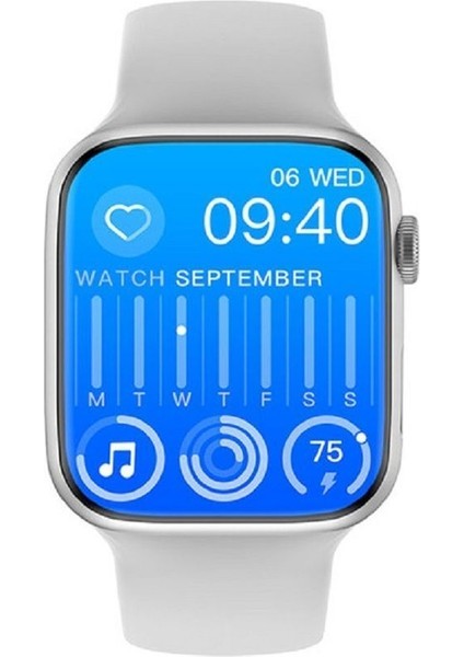 Tekno Trust 300-400 Mah Apple Uyumlu Watch 8 Mini 41 mm Akıllı Saat Kadın-Erkek Unisexs Akıllı Saat Gümüş Çok R modelleri