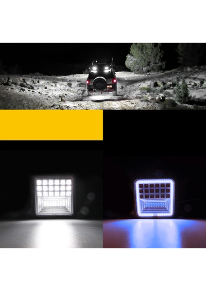 Off Road 12-24 Volt Kare Sis Farı Drl 4 Inç 126 W Oto Çalışma Lambası fiyatları