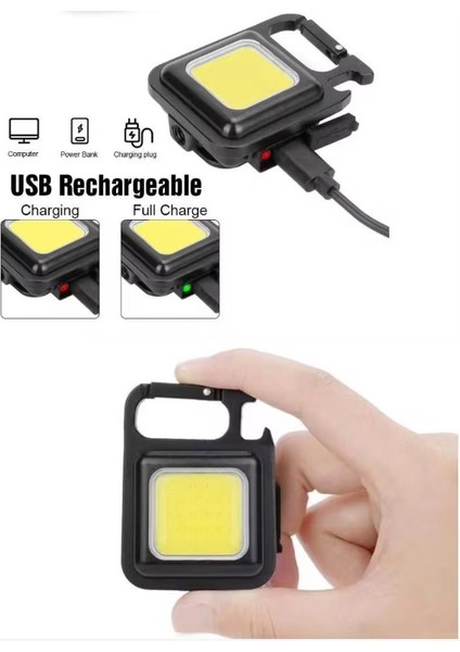 Usb Şarj Edilebilir Mini Led 500 Mah Çalışma Işığı Taşınabilir Fener