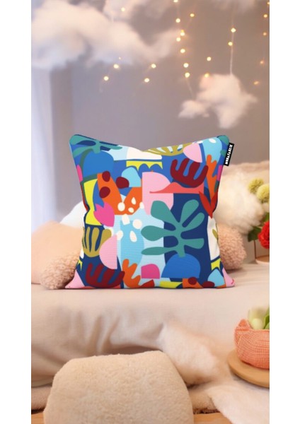 Dekoratif Kırlent Kılıfı 1 Adet Dijital Baskı Yastık Kırlent Kılıfı 43X43 cm KSK0005