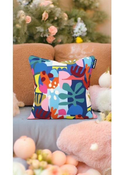 Dekoratif Kırlent Kılıfı 1 Adet Dijital Baskı Yastık Kırlent Kılıfı 43X43 cm KSK0005