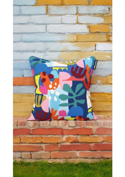 Dekoratif Kırlent Kılıfı 1 Adet Dijital Baskı Yastık Kırlent Kılıfı 43X43 cm KSK0005