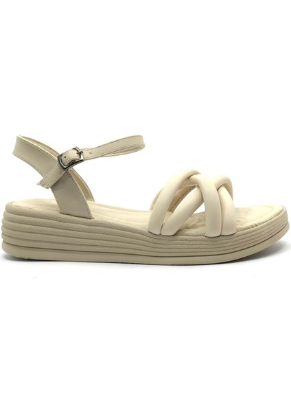 Feles Düz Taban Çapraz Detaylı Kadın Sandalet fiyatları