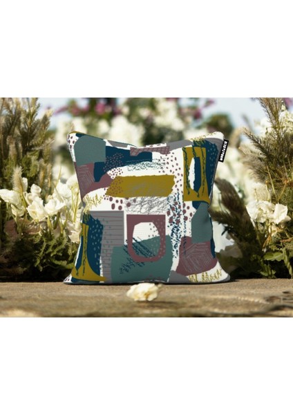 Dekoratif Kırlent Kılıfı 1 Adet Dijital Baskı Yastık Kırlent Kılıfı 43X43 cm KSK0004