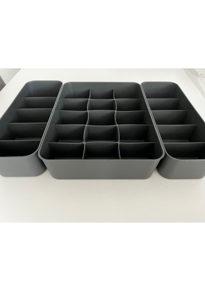 3 Parça Çekmece Içi Düzenleyici Organizer Set 1 Adet 15 Bölmeli Çekmece İçi Düzenleyici, 2 Adet 5 Bölmeli Çekmece İçi Düzenleyici fiyatları