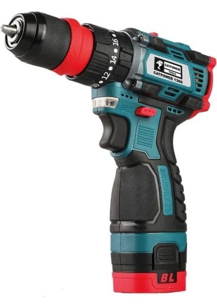 Cat Power 1360 Akülü Vidalama Makinesi 16 V 2,0 Ah