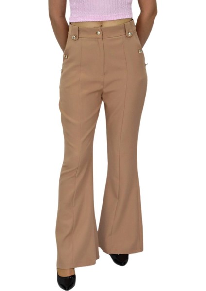 Kadın Ispanyol Paça Pantolon BGL-ST03692