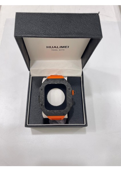 Apple Watch Uyumlu Ultra ve Ultra 2 Gerçek Karbon Kasa ve Kordon Seti