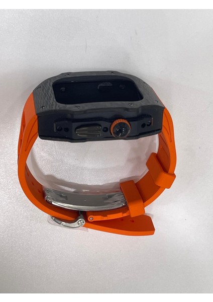 Apple Watch Uyumlu Ultra ve Ultra 2 Gerçek Karbon Kasa ve Kordon Seti