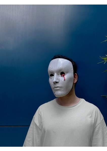 Kanlı Gözyaşı Çatlatma Venedik Maskesi