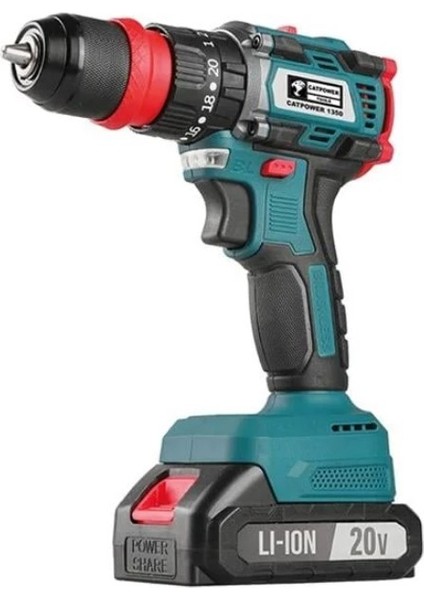 Cat Power 1350 Akülü Vidalama Makinesi 20 V 2,0 Ah