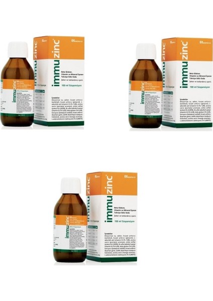 Immuzinc Multivitamin Içeren Süspansiyon 100 ml 3 Adet