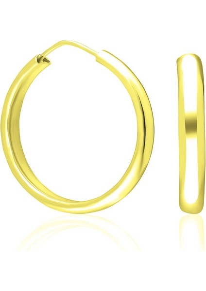 Kadın 925 Ayar Gümüş Halka Küpe