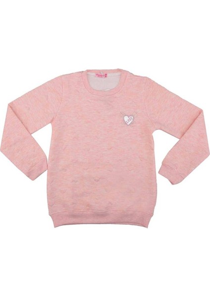 Love Baskılı Kız Çocuk Sweat 1522 | Pembe