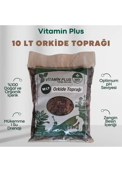 Vitamin Plus Orkide Toprağı 10 Lt Orkide Yetiştirme Toprağı