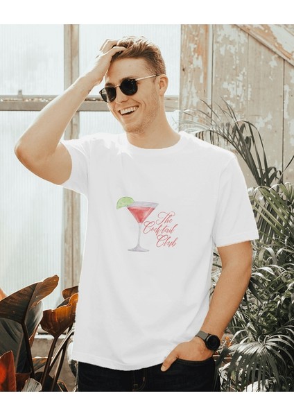The Coctail Club Tasarım Relaxed Fit Erkek Önü Baskılı Tişört