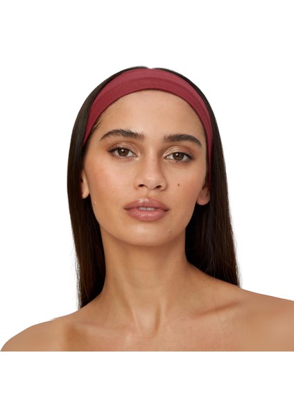 Spor Saç Bantları - Elastik Kaymaz İnce Saç Ter Kafa Bandı Bandana, Kadın & Erkek Koşu Fitness Yoga Pilates Makyaj Yüz Yıkama Atletik Egzersiz Saç Bandı Bordo