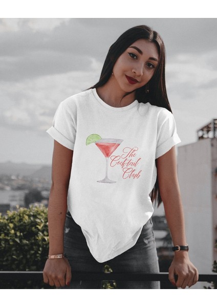 The Coctail Club Tasarım Relaxed Fit Kadın Önü Baskılı Tişört fırsatları