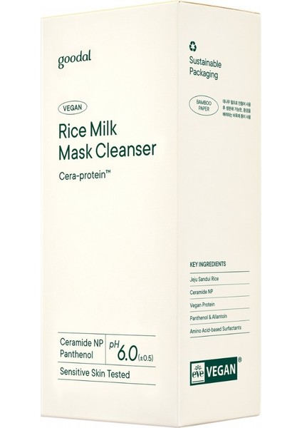 Vegan Rice Milk Mask Cleanser - Pirinç Sütü Özlü Yüz Temizleyici