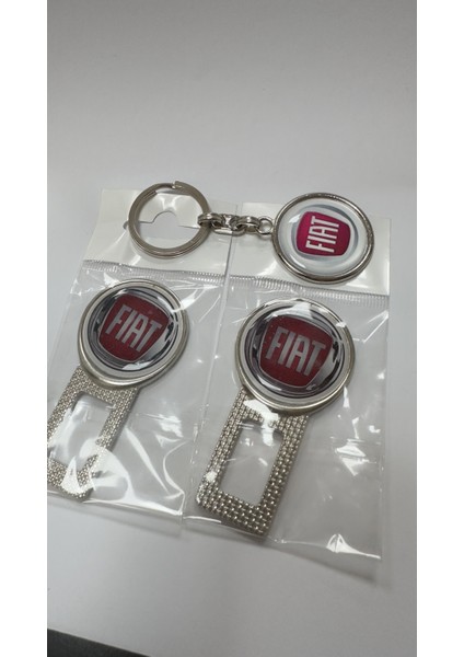 Fiat Emniyet Kemeri Ikaz Susturucu Metal Toka 1 Çift ve Anahtarlık 1 Adet modelleri