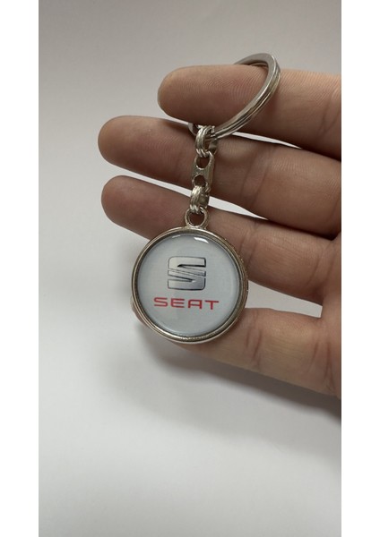 Seat Logolu Metal Anahtarlık Çift Yönlü (1 Adet)