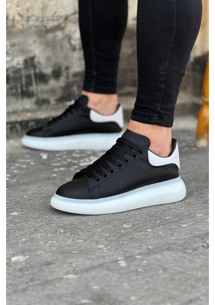 LISINYA947 CZ095 Siyah Beyaz Erkek Casual Ayakkabı