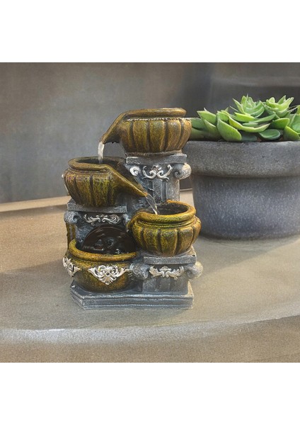 Dekoratif Testi Tasarımlı Renkli LED Işıklı Su Şelalesi modelleri