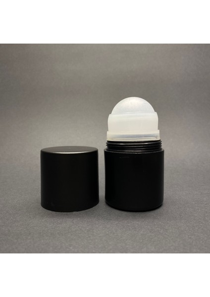 50 ml Plastik Roll-On Şişesi - Siyah Kapak Gövde Takım - 50 cc Koltukaltı Roll-On Şişesi - Boş Koltukaltı Roll-On x 3 Adet