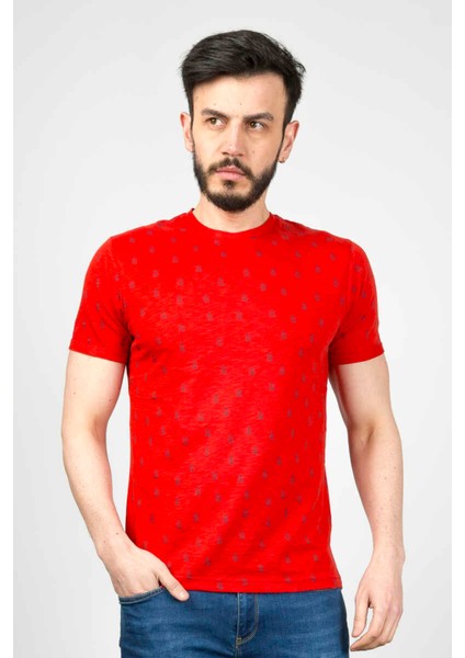 Erkek Kırmızı Tişört - 4116