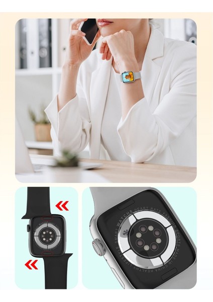 Tekno Trust Pembe Apple Uyumlu Watch 8 Mini 41 mm Akıllı Saat Kadın-Erkek Unisexs Akıllı Saat 41 mm Resmi Distr