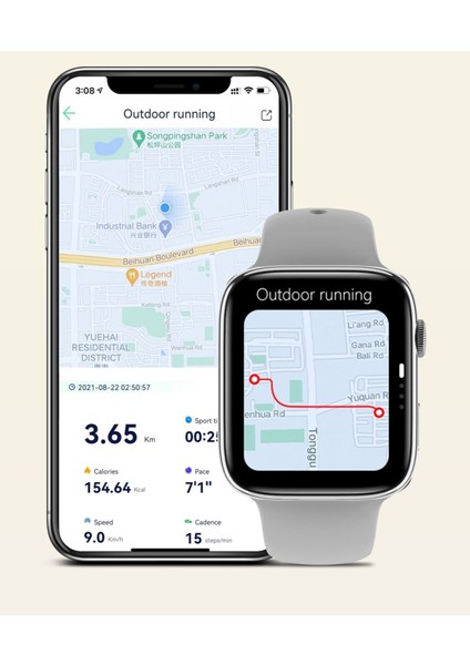 Tekno Trust Pembe Apple Uyumlu Watch 8 Mini 41 mm Akıllı Saat Kadın-Erkek Unisexs Akıllı Saat 41 mm Resmi Distr
