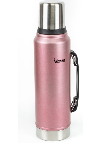 Tekno Trust 1,3 L Çelik Termos 1300 ml Pembe Çelik