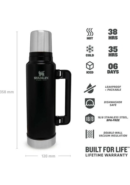 Tekno Trust Paslanmaz Çelik Classic Vac 1.4l Btl Matara Siyah Içecek 40 Saat 1,4 L fırsatları