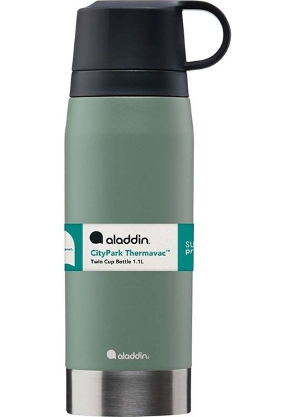 Tekno Trust Haki Citypark Thermavac Çift Bardaklı Çelik Termos 1.1 Lt 1 L Paslanmaz Çelik 24 Saat fırsatları