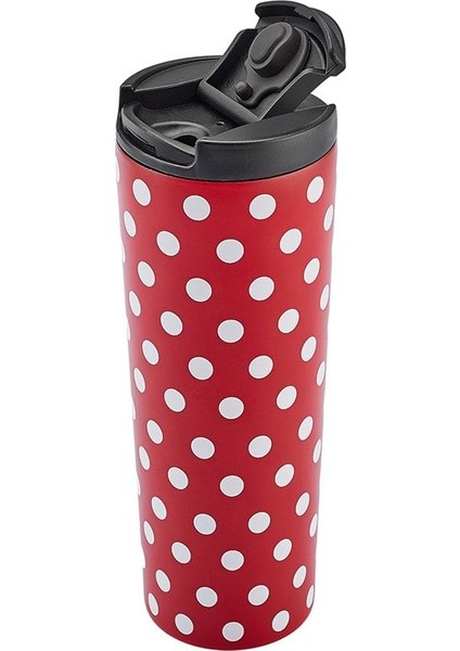 Tekno Trust 450-550 ml Puantiyeli Termos Kırmızı Çelik